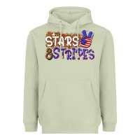 Matcha stars and stripes Heavyweight Hoodie - NancyCooperArtShop