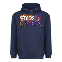 Navy stars and stripes Heavyweight Hoodie - NancyCooperArtShop