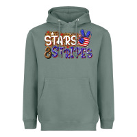 Sage stars and stripes Heavyweight Hoodie - NancyCooperArtShop