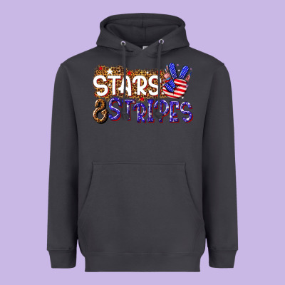 Stars And Stripes Heavyweight Hoodie Designed By Nancycooperartshop