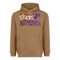 Toasted Coconut stars and stripes Heavyweight Hoodie - NancyCooperArtShop