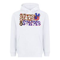 White stars and stripes Heavyweight Hoodie - NancyCooperArtShop