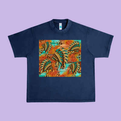 Indian Headdress Pattern Tumbler Urban Heavy Tee Designed By Hra Design Shop