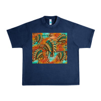 Navy indian headdress pattern tumbler Urban Heavy Tee - HRA Design Shop