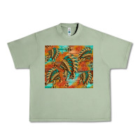 Oil Green indian headdress pattern tumbler Urban Heavy Tee - HRA Design Shop