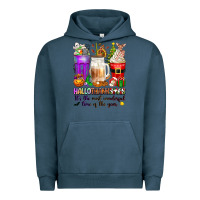 Pigment Midnight Navy Hallothanksmas coffee cups Urban Hoodie - texasbilliewilder