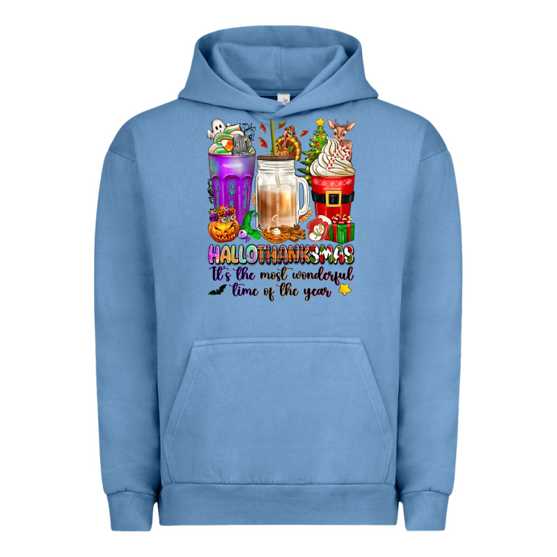 Hallothanksmas Coffee Cups Urban Hoodie by texasbilliewilder | Teevron
