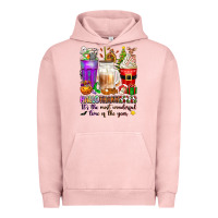 Pigment Salmon Hallothanksmas coffee cups Urban Hoodie - texasbilliewilder