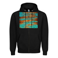 Black turquoise  leather and wooden pattern tumbler Zipper Hoodie - Jasminsmagicworld