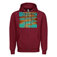 Burgundy turquoise  leather and wooden pattern tumbler Zipper Hoodie - Jasminsmagicworld