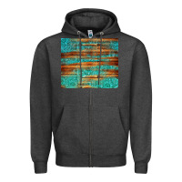 Charcoal Heather turquoise  leather and wooden pattern tumbler Zipper Hoodie - Jasminsmagicworld