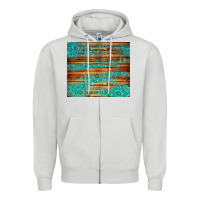 Dove Grey turquoise  leather and wooden pattern tumbler Zipper Hoodie - Jasminsmagicworld