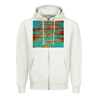 Oatmeal Heather turquoise  leather and wooden pattern tumbler Zipper Hoodie - Jasminsmagicworld