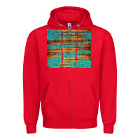 Red turquoise  leather and wooden pattern tumbler Zipper Hoodie - Jasminsmagicworld