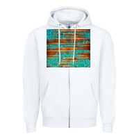 White turquoise  leather and wooden pattern tumbler Zipper Hoodie - Jasminsmagicworld