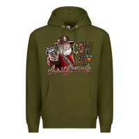Army Green cowboy christmas Premium Hoodie - SublimationCraftShop