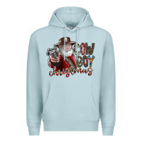 Blue Mist cowboy christmas Premium Hoodie - SublimationCraftShop