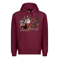 Burgundy cowboy christmas Premium Hoodie - SublimationCraftShop