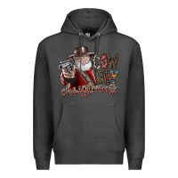Charcoal Heather cowboy christmas Premium Hoodie - SublimationCraftShop