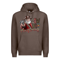 Coffee cowboy christmas Premium Hoodie - SublimationCraftShop