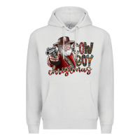Dove Grey cowboy christmas Premium Hoodie - SublimationCraftShop