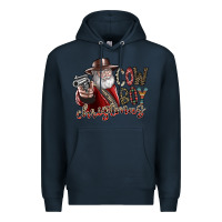 Navy cowboy christmas Premium Hoodie - SublimationCraftShop