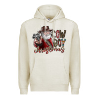 Oatmeal Heather cowboy christmas Premium Hoodie - SublimationCraftShop