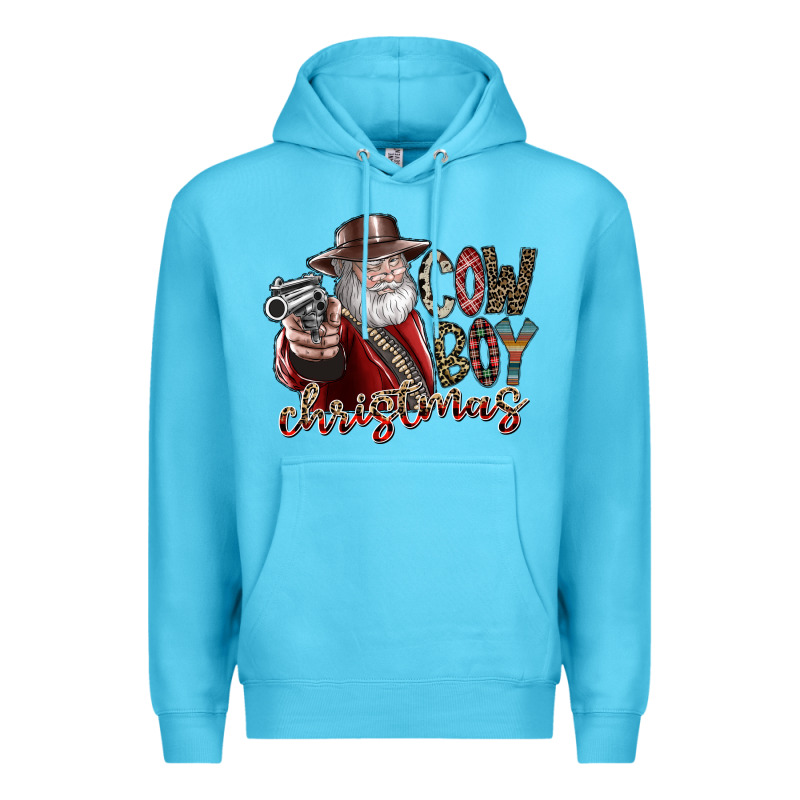 Cowboy Christmas Premium Hoodie by SublimationCraftShop | Teevron