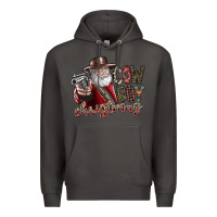 Smoke cowboy christmas Premium Hoodie - SublimationCraftShop