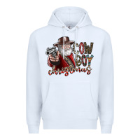 White cowboy christmas Premium Hoodie - SublimationCraftShop