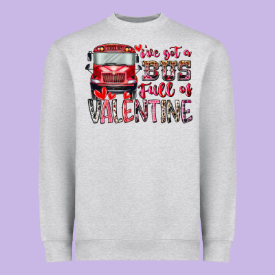 I've Got Bus Full Of Valentine Heavyweight Sweatshirt Designed By Racoondesign