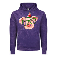 Cloud Purple pig christmas Vintage Hoodie - RanaPortraitStore