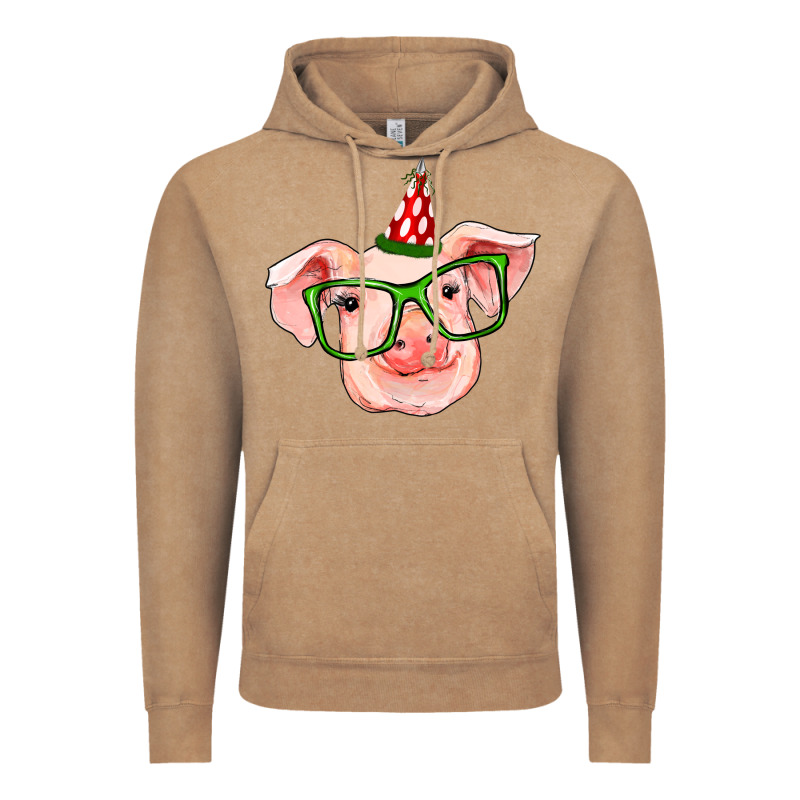 Pig Christmas Vintage Hoodie by RanaPortraitStore | Teevron