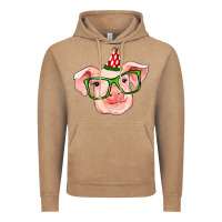 Vintage Coffee pig christmas Vintage Hoodie - RanaPortraitStore