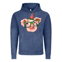 Vintage Denim pig christmas Vintage Hoodie - RanaPortraitStore