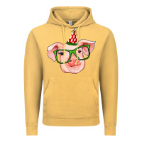 Vintage Mustard pig christmas Vintage Hoodie - RanaPortraitStore
