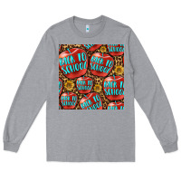 Heather Grey back to school with apple seamless pattern Long Sleeve Tee - BundleAndBundleShop