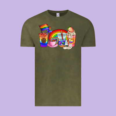 Pride Coffee Cups Vintage Tee Designed By Adodesignshop