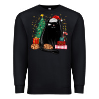 Black christmas black cat Premium Sweatshirt - MaliasSmallBusiness