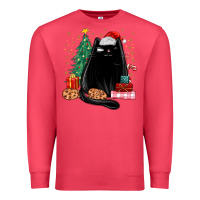 Cardinal christmas black cat Premium Sweatshirt - MaliasSmallBusiness