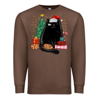 Chestnut christmas black cat Premium Sweatshirt - MaliasSmallBusiness