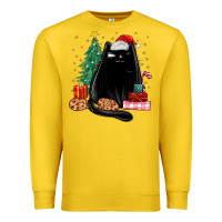 Lemon christmas black cat Premium Sweatshirt - MaliasSmallBusiness