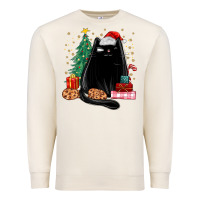 Sandshell christmas black cat Premium Sweatshirt - MaliasSmallBusiness