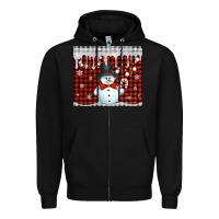 Black christmas snowman tumbler Zipper Hoodie - Jasminsmagicworld