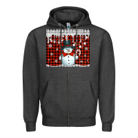 Charcoal Heather christmas snowman tumbler Zipper Hoodie - Jasminsmagicworld