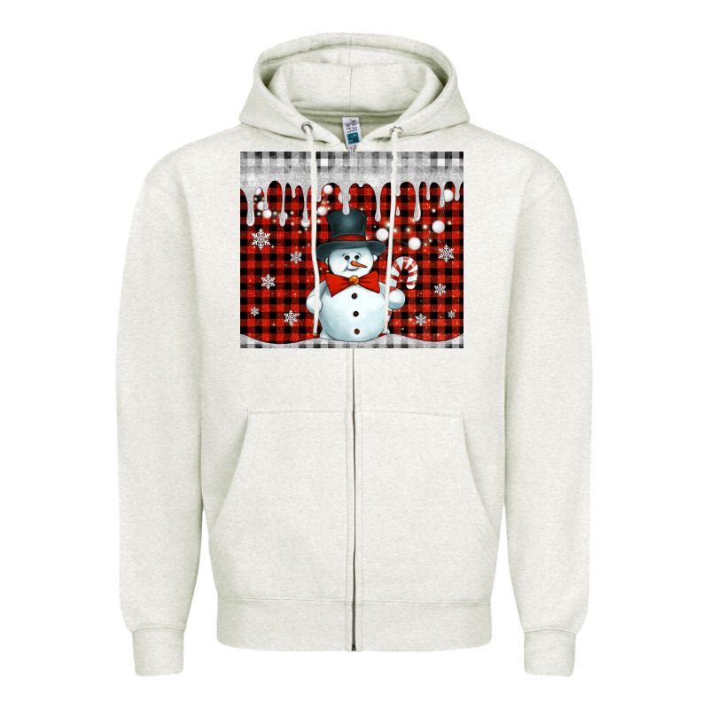 Christmas Snowman Tumbler Zipper Hoodie by Jasminsmagicworld | Teevron