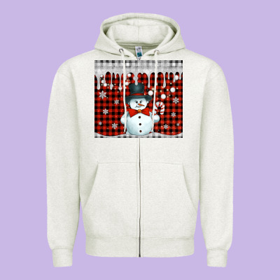 Christmas Snowman Tumbler Zipper Hoodie Designed By Jasminsmagicworld