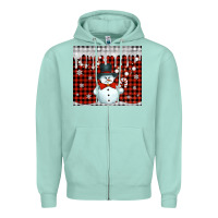 Seafoam christmas snowman tumbler Zipper Hoodie - Jasminsmagicworld