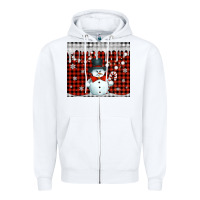 White christmas snowman tumbler Zipper Hoodie - Jasminsmagicworld