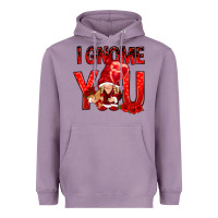 Lavender i gnome you with roses Heavyweight Hoodie - NancyCooperArtShop